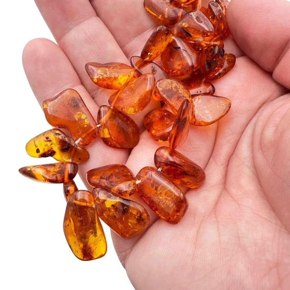 Antique Vintage Necklace Natural Amber Older Screw Clasp